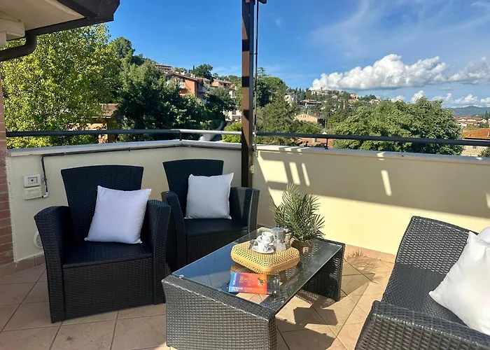 Apartament Romantic Penthouse With View Over The Umbrian Hill